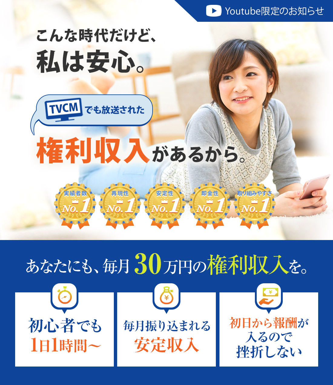あなたにも毎月30万円の権利収入を
