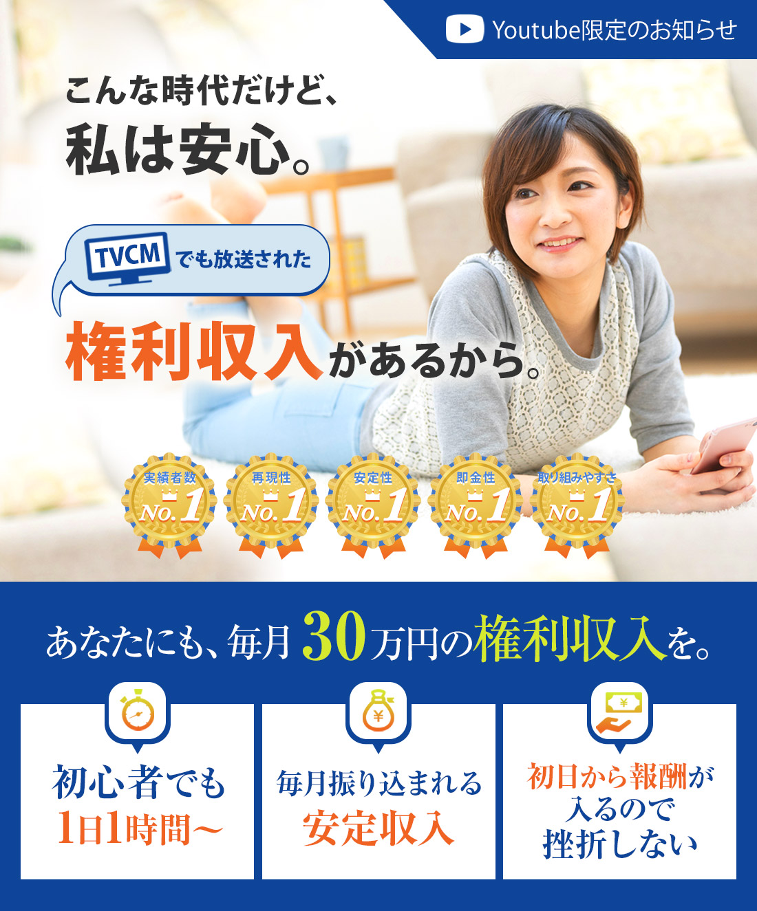 あなたにも毎月30万円の権利収入を